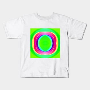 Multi Green Ring Kaleidoscope Kids T-Shirt